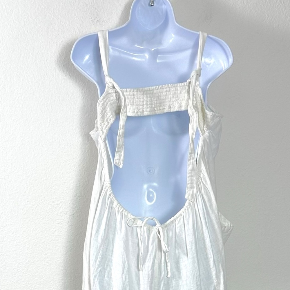Free People Ethereal Drifting Dreams One Piece Jumpsuit White XL Wide Leg - Picture 8 of 12